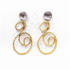 Fashion Handmade Artisan Brass Statement Earrings