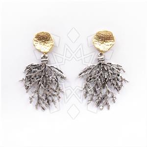 Fashion Handmade Artisan Brass Statement Earrings
