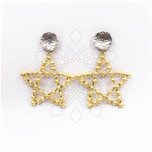 Fashion Handmade Artisan Brass Statement Earrings
