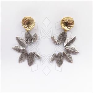 Fashion Handmade Artisan Brass Statement Earrings