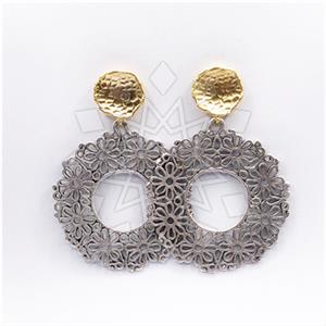Fashion Handmade Artisan Brass Statement Earrings