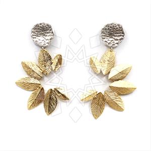 Fashion Handmade Artisan Brass Statement Earrings