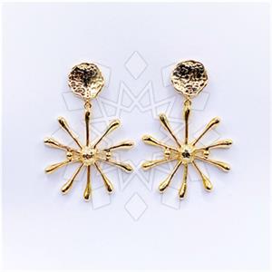 Fashion Handmade Artisan Brass Statement Earrings