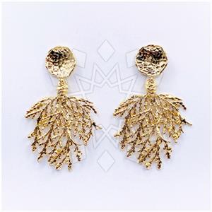 Fashion Handmade Artisan Brass Statement Earrings