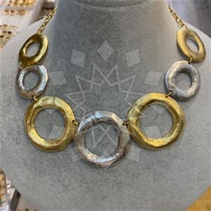 Fashion Handmade Artisan Brass  Statement Necklace