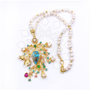 Fashion Handmade Artisan Brass  Statement Necklace