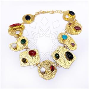 Fashion Handmade Artisan Brass  Statement Necklace