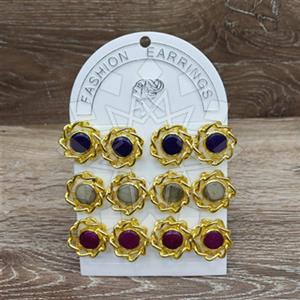 Fashion Handmade Artisan Brass  Stud Earrings