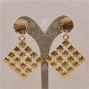 Fashion Handmade Artisan Brass Statement Earrings