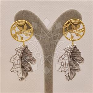 Fashion Handmade Artisan Brass Statement Earrings