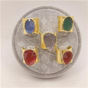 Fashion Handmade Artisan Brass Gemstone Rings Package