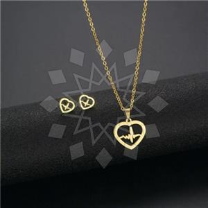 Fashion Heart and Love Earrings Necklace Sets