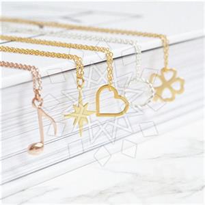 Fashion Heart and Love Moon and Stars Flower Music Pendant Necklace Package