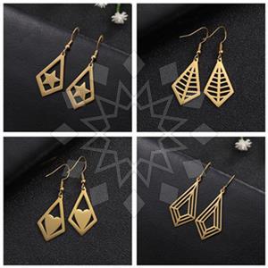 Fashion Heart and Love Moon and Stars Geometric Dangle Earrings Package