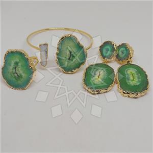 Fashion Large Bold Ring Earring Bracelet Sets