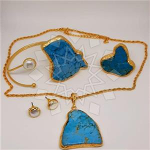 Fashion Large Bold Ring Earring Necklace Bracelet Sets