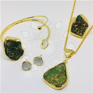 Fashion Large Bold Ring Earring Necklace Bracelet Sets