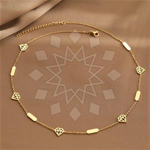 Fashion Modern Italian Style  Metal and Chain Necklace