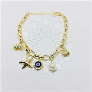 Fashion Moon and Stars Evil Eye Sea and Shell Classic Bracelets