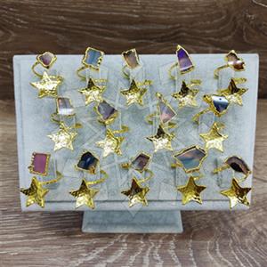 Fashion Moon and Stars Gemstone Rings Package