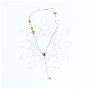 Fashion Moon and Stars Metal and Chain Necklace