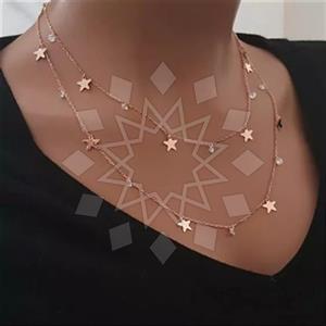 Fashion Moon and Stars Minimal Dainty Multi Strand Necklace