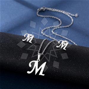 Fashion Personalized Letter Earrings Pendant Sets