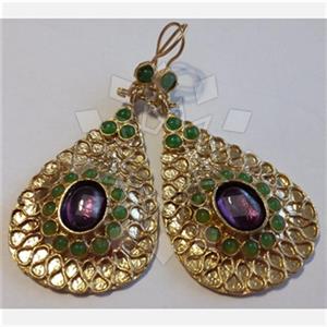 Fashion Handmade Artisan Brass  Statement Earring