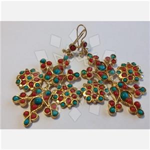 Fashion Handmade Artisan Brass  Statement Earring