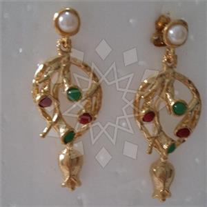 Fashion Handmade Artisan Brass  Statement Earring