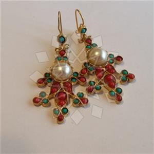 Fashion Handmade Artisan Brass  Statement Earring