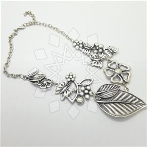 Fashion Tree and Leaf Flower Statement Necklace