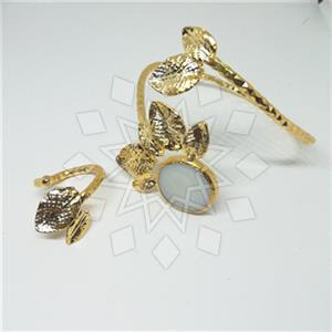 Fashion Tree and Leaf Ring Bracelet Sets