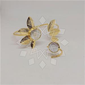 Fashion Tree and Leaf Ring Bracelet Sets