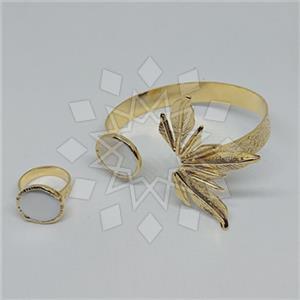 Fashion Tree and Leaf Ring Bracelet Sets