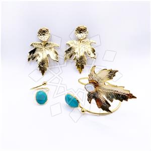 Fashion Tree and Leaf Ring Earring Bracelet Sets