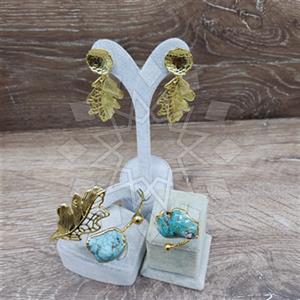 Fashion Tree and Leaf Ring Earring Bracelet Sets