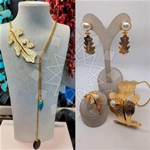 Fashion Tree and Leaf Ring Earring Necklace Bracelet Sets