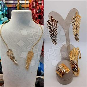 Fashion Tree and Leaf Ring Earring Necklace Bracelet Sets