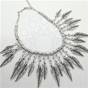 Fashion Tree and Leaf Statement Necklace