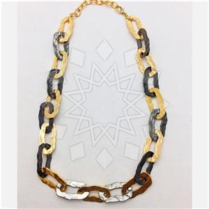 Fashion Turkish Zamak  Metal and Chain Necklace