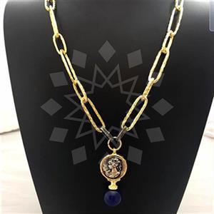 Fashion Turkish Zamak  Metal and Chain Necklace
