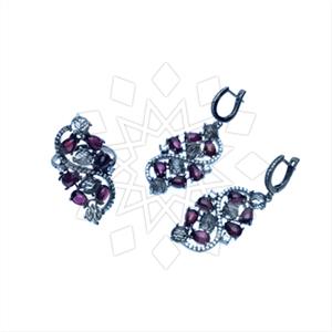 925 Sterling Silver Zirconia Statement  Ring Earrings Sets