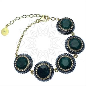 925 Sterling Silver Gem and Crystals Classic Bracelets