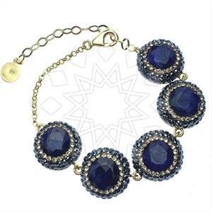 925 Sterling Silver Gem and Crystals Classic Bracelets