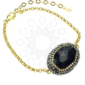 925 Sterling Silver Gem and Crystals Classic Bracelets