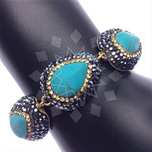 925 Sterling Silver Gem and Crystals Classic Bracelets