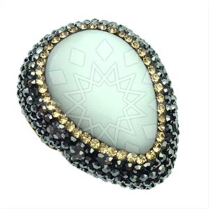 925 Sterling Silver Gem and Crystals Gemstone Rings