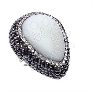 925 Sterling Silver Gem and Crystals Gemstone Rings