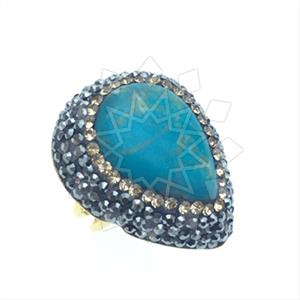 925 Sterling Silver Gem and Crystals Gemstone Rings